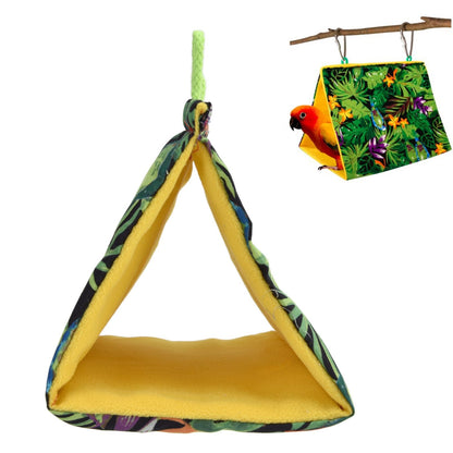 Pet Bird Nest Hammock Triangle Shade Bird Nest Hanging Parrot Hut Tent Bird Cage Toys V1294-YM0523-3111210376811