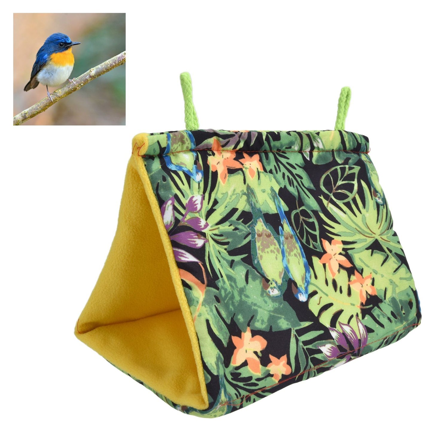 Pet Bird Nest Hammock Triangle Shade Bird Nest Hanging Parrot Hut Tent Bird Cage Toys V1294-YM0523-3111210376811