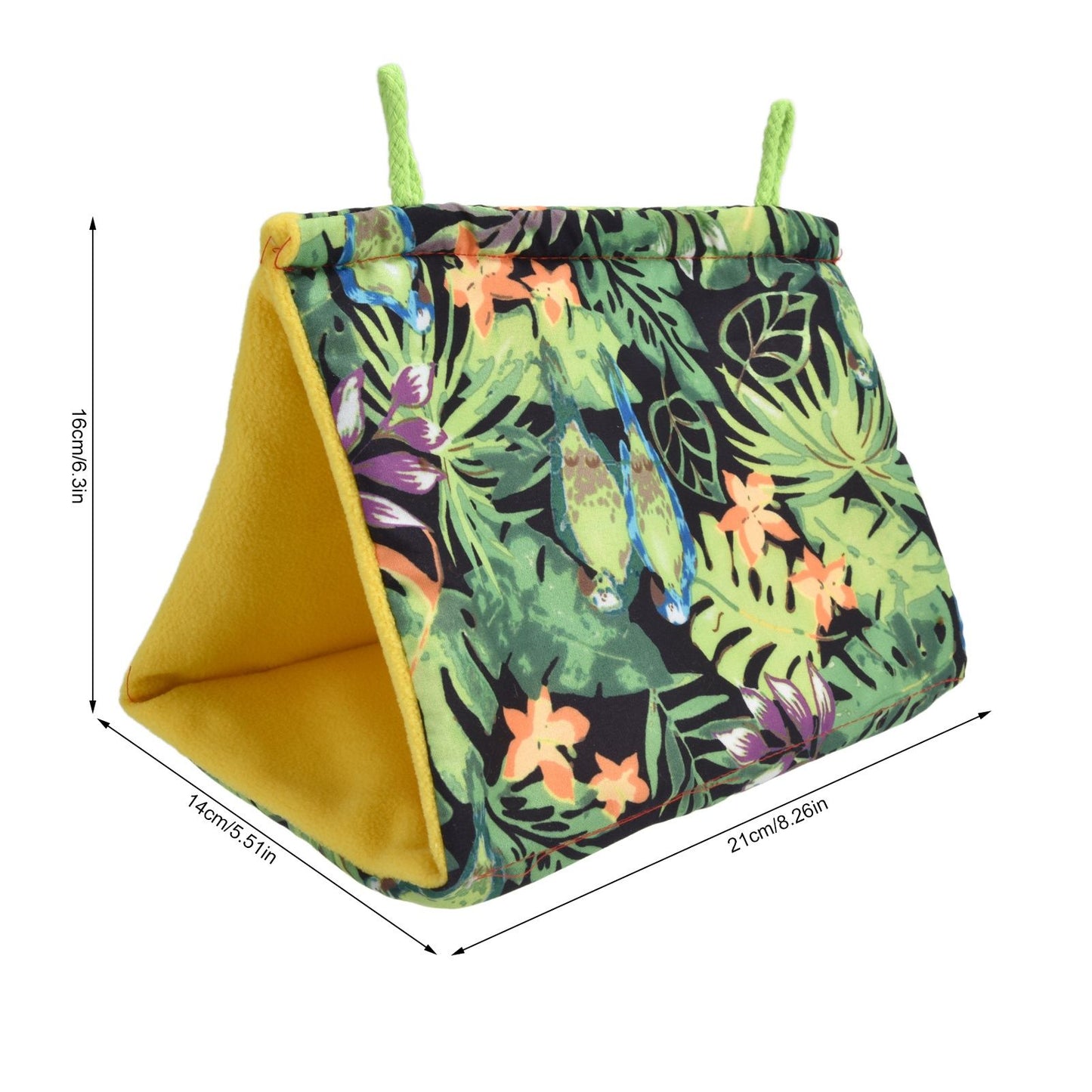 Pet Bird Nest Hammock Triangle Shade Bird Nest Hanging Parrot Hut Tent Bird Cage Toys V1294-YM0523-3111210376811