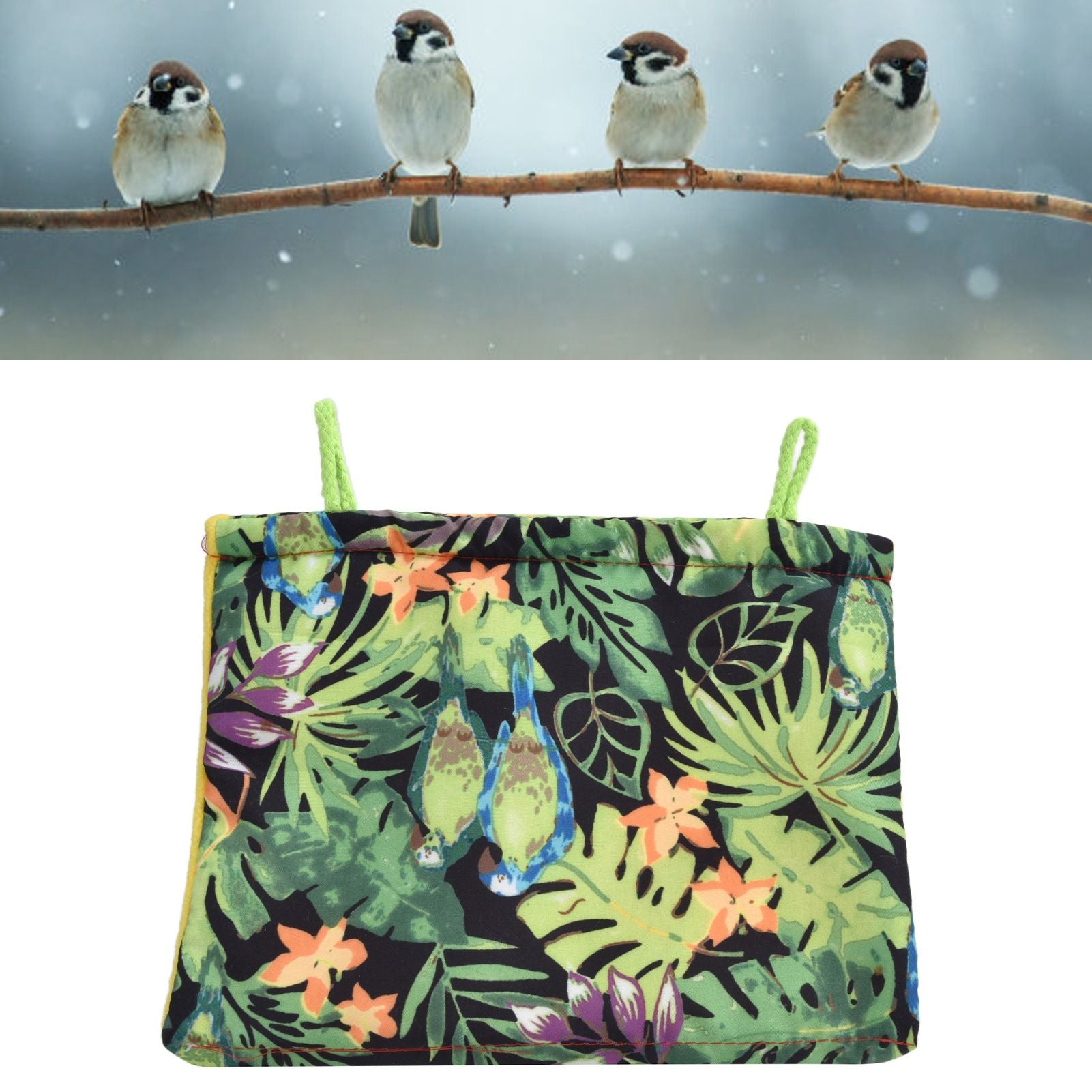 Pet Bird Nest Hammock Triangle Shade Bird Nest Hanging Parrot Hut Tent Bird Cage Toys V1294-YM0523-3111210376811