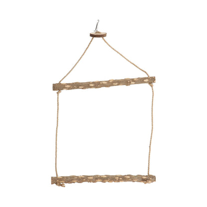 Large Bird Cage Swing Natural Wooden Safe Hanging Birds Standing Chewing Toy for Parrots V1294-YM0523-3111210378111