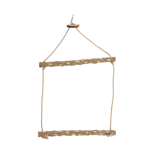 Large Bird Cage Swing Natural Wooden Safe Hanging Birds Standing Chewing Toy for Parrots V1294-YM0523-3111210378111