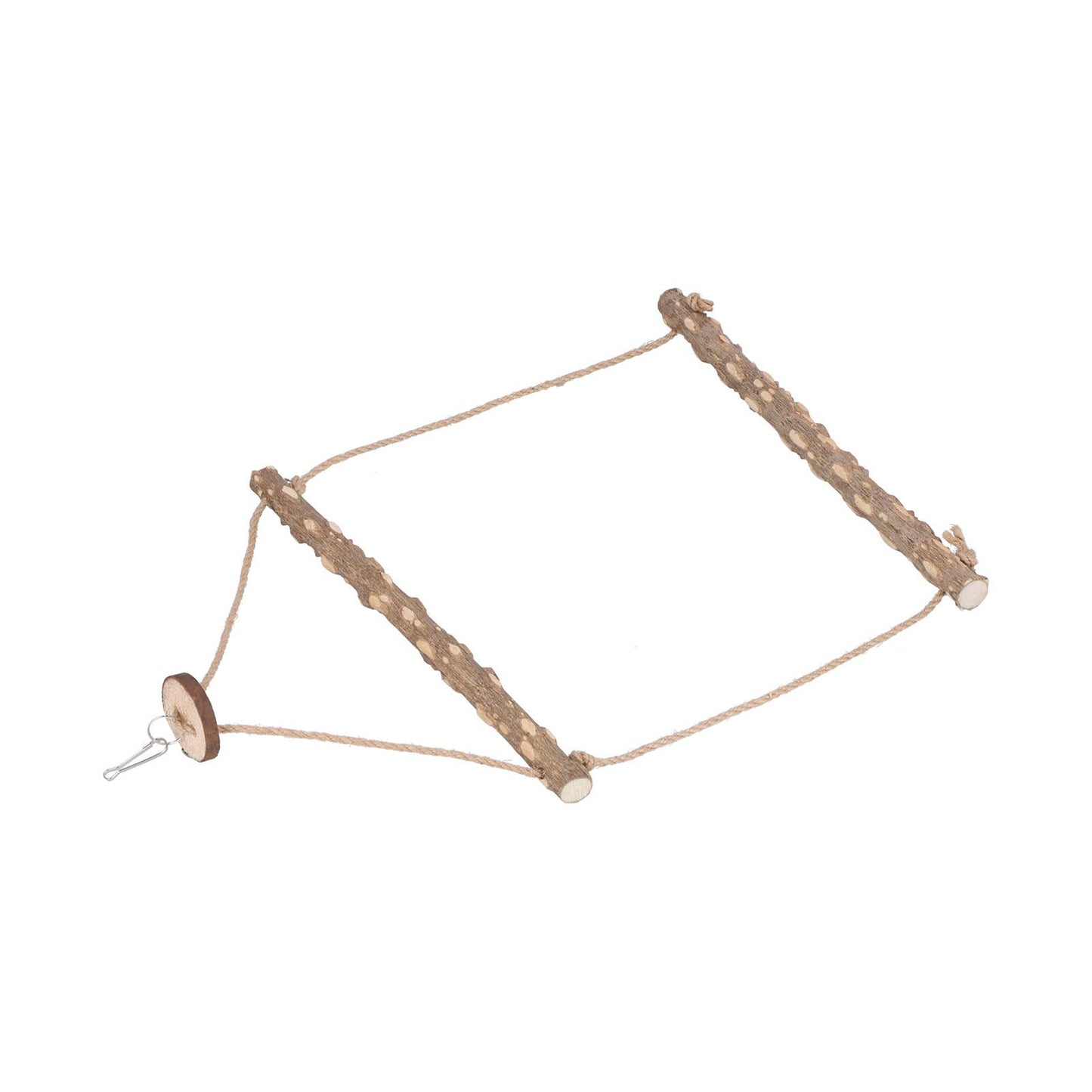 Large Bird Cage Swing Natural Wooden Safe Hanging Birds Standing Chewing Toy for Parrots V1294-YM0523-3111210378111