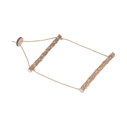 Large Bird Cage Swing Natural Wooden Safe Hanging Birds Standing Chewing Toy for Parrots V1294-YM0523-3111210378111