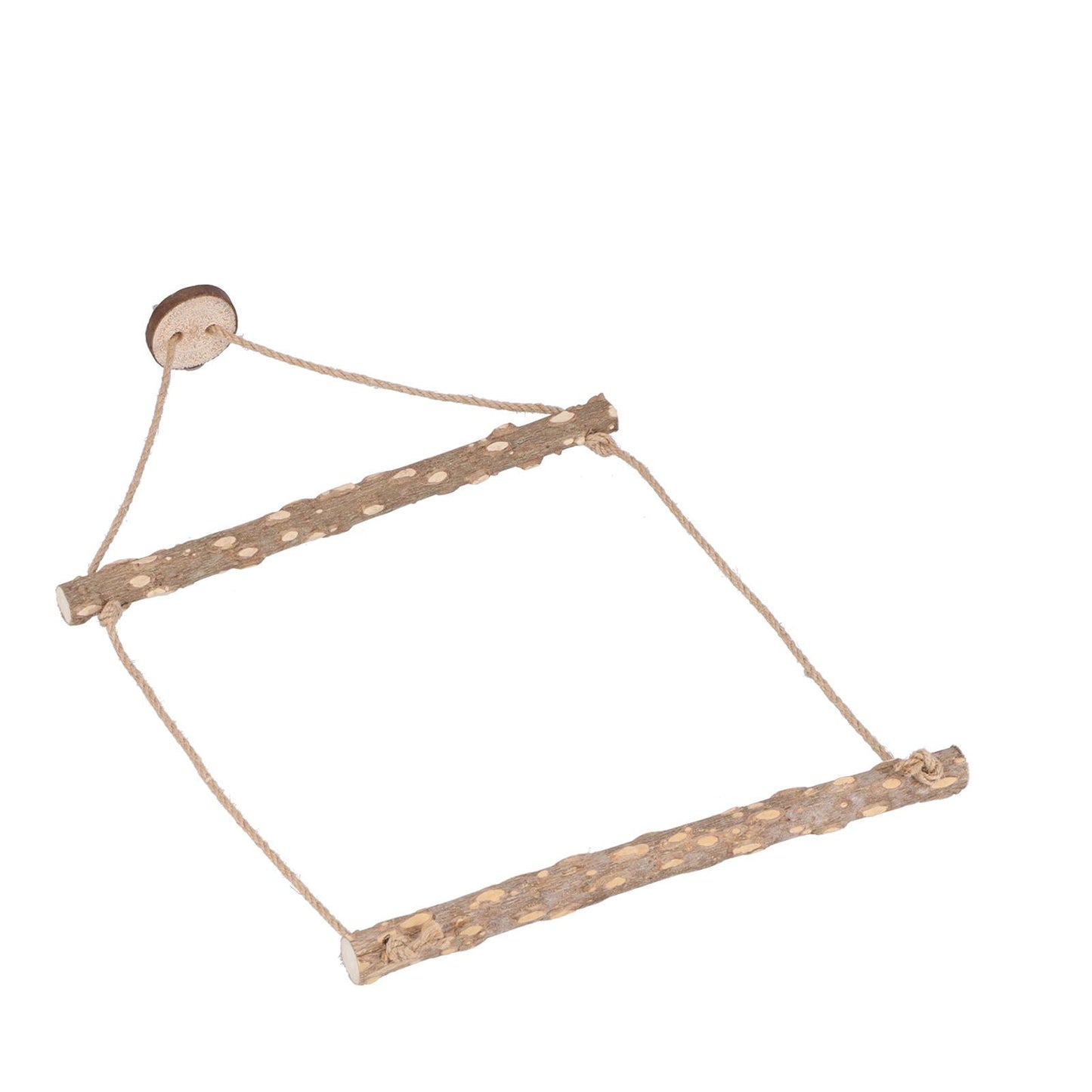 Large Bird Cage Swing Natural Wooden Safe Hanging Birds Standing Chewing Toy for Parrots V1294-YM0523-3111210378111