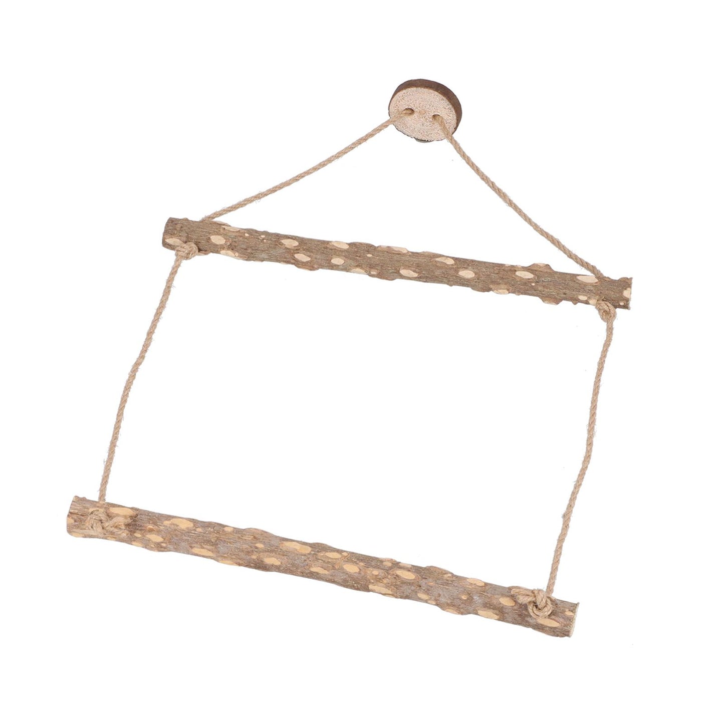 Large Bird Cage Swing Natural Wooden Safe Hanging Birds Standing Chewing Toy for Parrots V1294-YM0523-3111210378111