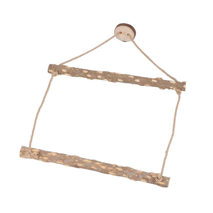 Large Bird Cage Swing Natural Wooden Safe Hanging Birds Standing Chewing Toy for Parrots V1294-YM0523-3111210378111