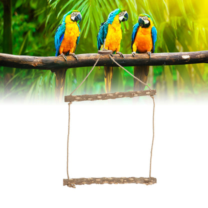 Large Bird Cage Swing Natural Wooden Safe Hanging Birds Standing Chewing Toy for Parrots V1294-YM0523-3111210378111