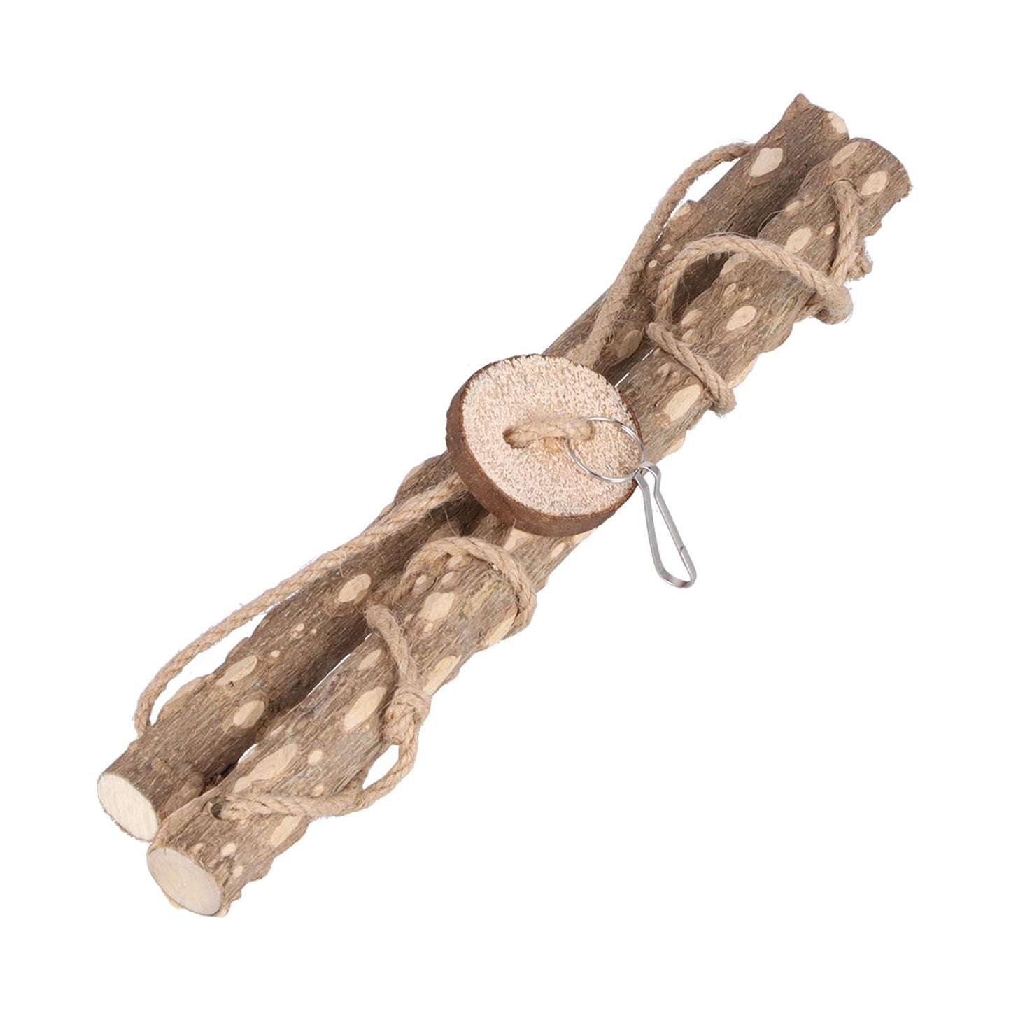 Large Bird Cage Swing Natural Wooden Safe Hanging Birds Standing Chewing Toy for Parrots V1294-YM0523-3111210378111