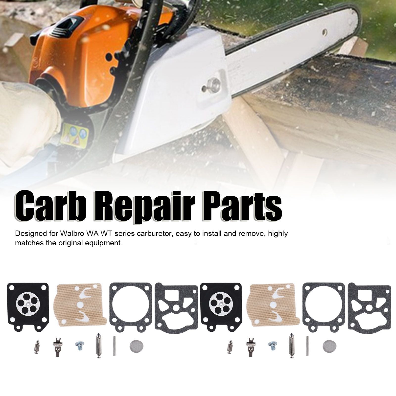 2Set Carburetor Rebuild Kit Replacement Fit for Stihl 026 MS260 024 MS240 MS210 MS230 MS250 FS85 FS86 FS88 V1294-YM0523-3111210379911