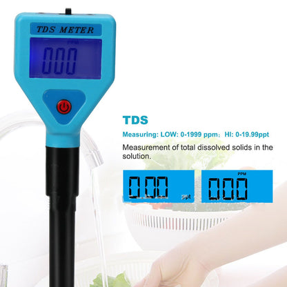 TDS-98306 LCD TDS Tester with Night Light Display Portable Temperature Compensation TDS Gauge for Water V1294-YM0523-3111210380611