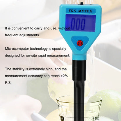 TDS-98306 LCD TDS Tester with Night Light Display Portable Temperature Compensation TDS Gauge for Water V1294-YM0523-3111210380611