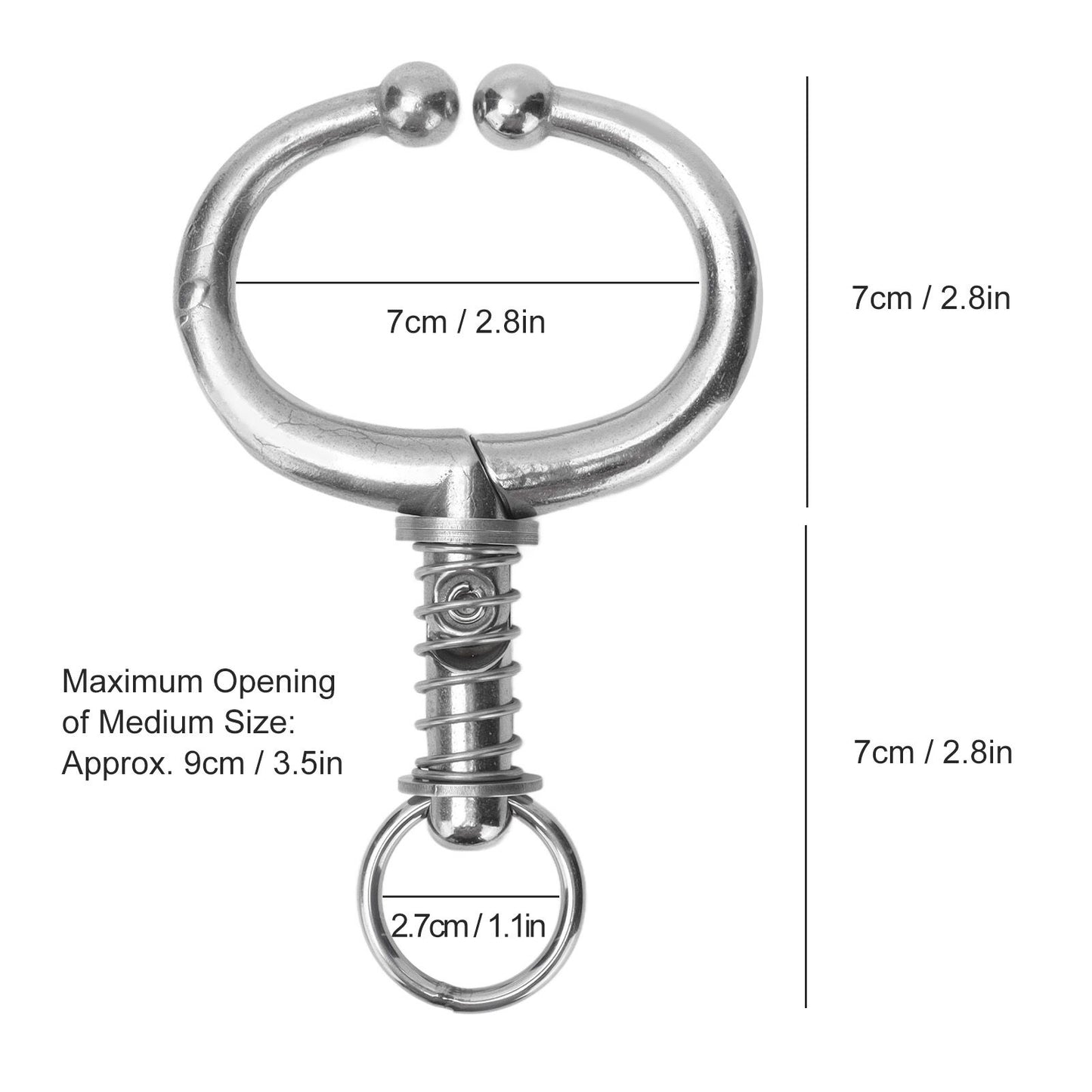 Cattle Nose Ring Stainless Steel Cattle Nose Clamp Bull Cow W Spring Nose Ring for FarmM V1294-YM0523-3111210381112