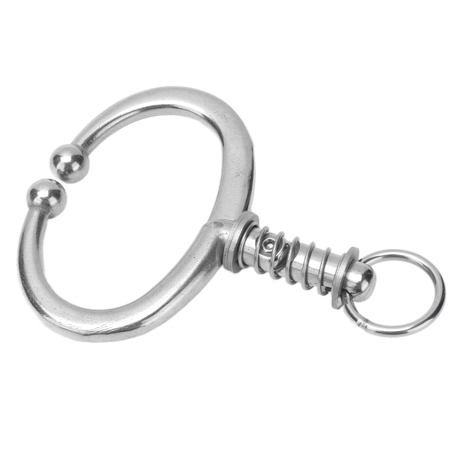 Cattle Nose Ring Stainless Steel Cattle Nose Clamp Bull Cow W Spring Nose Ring for FarmL V1294-YM0523-3111210381113
