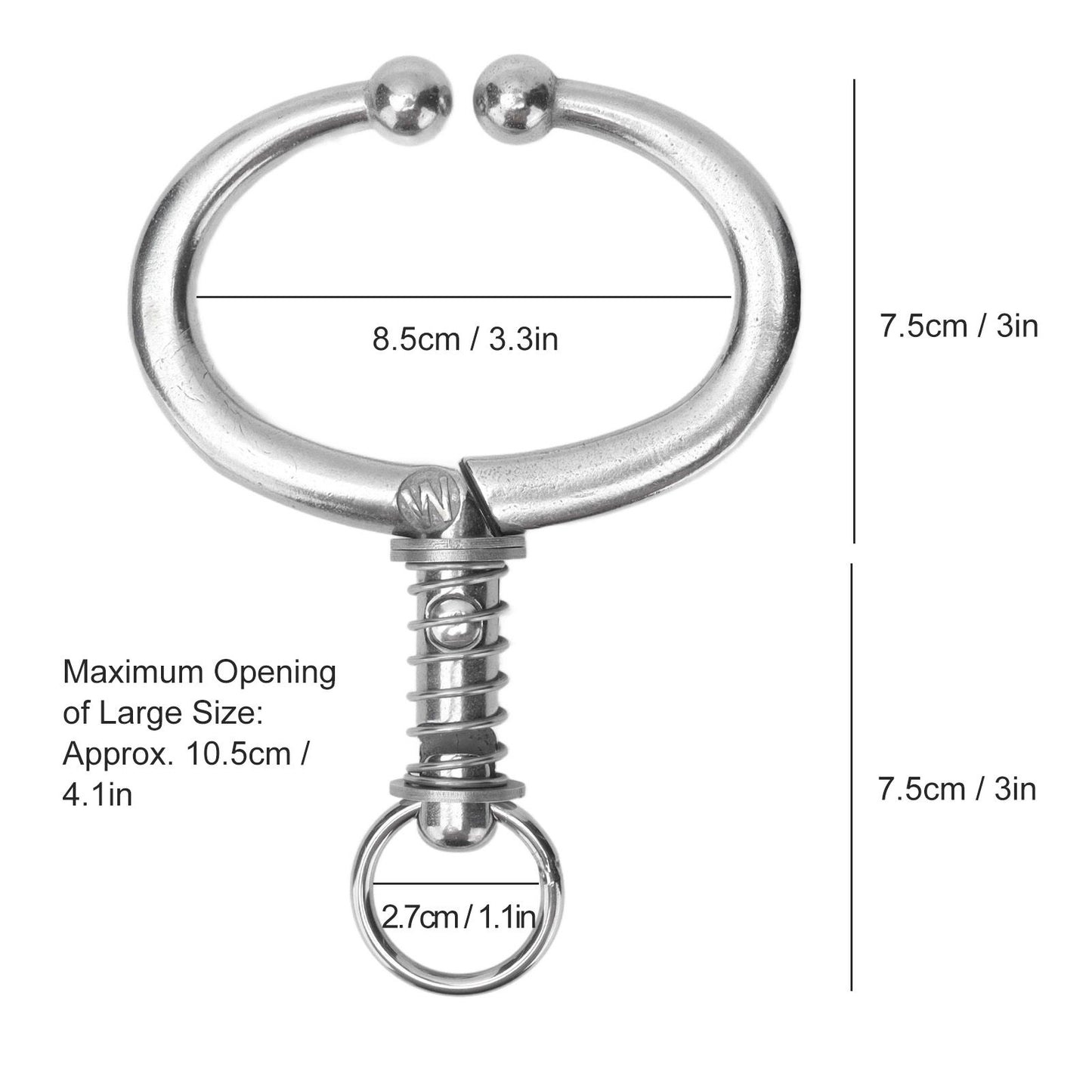 Cattle Nose Ring Stainless Steel Cattle Nose Clamp Bull Cow W Spring Nose Ring for FarmL V1294-YM0523-3111210381113