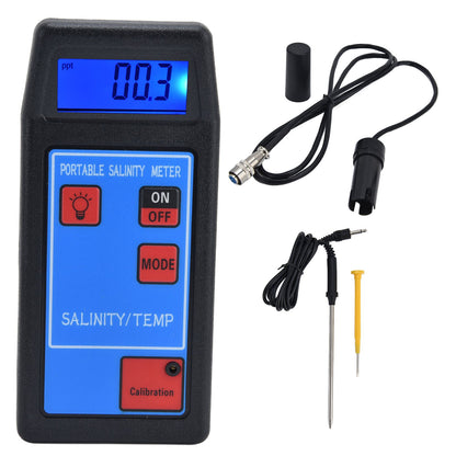 Portable Salinity TEMP Meter Multifunction Water Quality Analyzer for Aquarium Swimming Pool Aquaculture V1294-YM0523-3111210382611