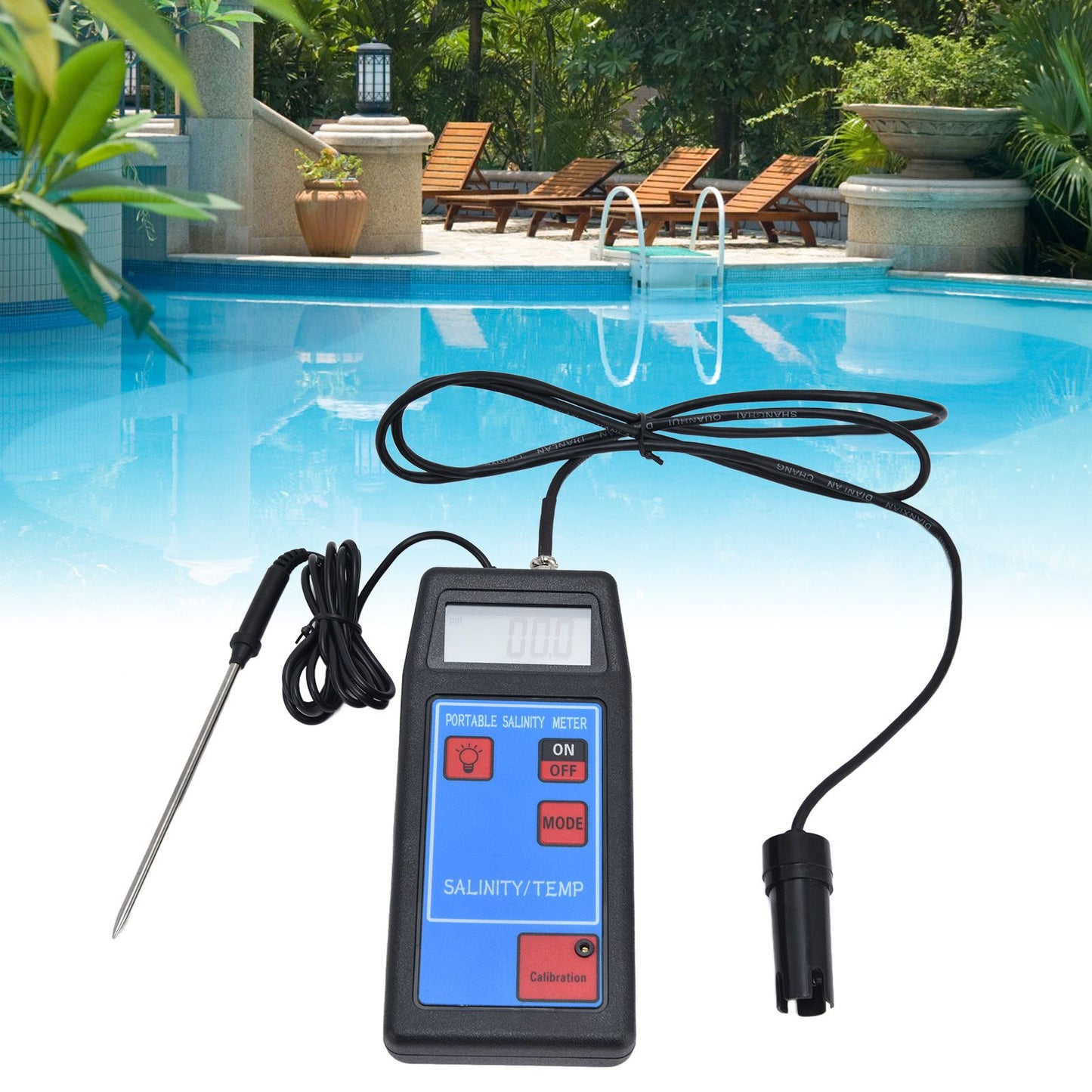 Portable Salinity TEMP Meter Multifunction Water Quality Analyzer for Aquarium Swimming Pool Aquaculture V1294-YM0523-3111210382611