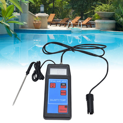 Portable Salinity TEMP Meter Multifunction Water Quality Analyzer for Aquarium Swimming Pool Aquaculture V1294-YM0523-3111210382611