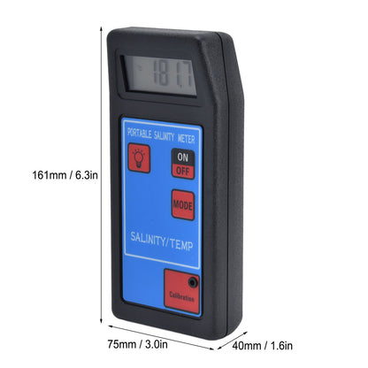 Portable Salinity TEMP Meter Multifunction Water Quality Analyzer for Aquarium Swimming Pool Aquaculture V1294-YM0523-3111210382611