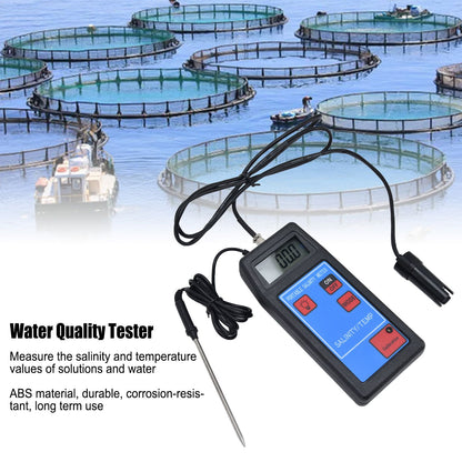 Portable Salinity TEMP Meter Multifunction Water Quality Analyzer for Aquarium Swimming Pool Aquaculture V1294-YM0523-3111210382611