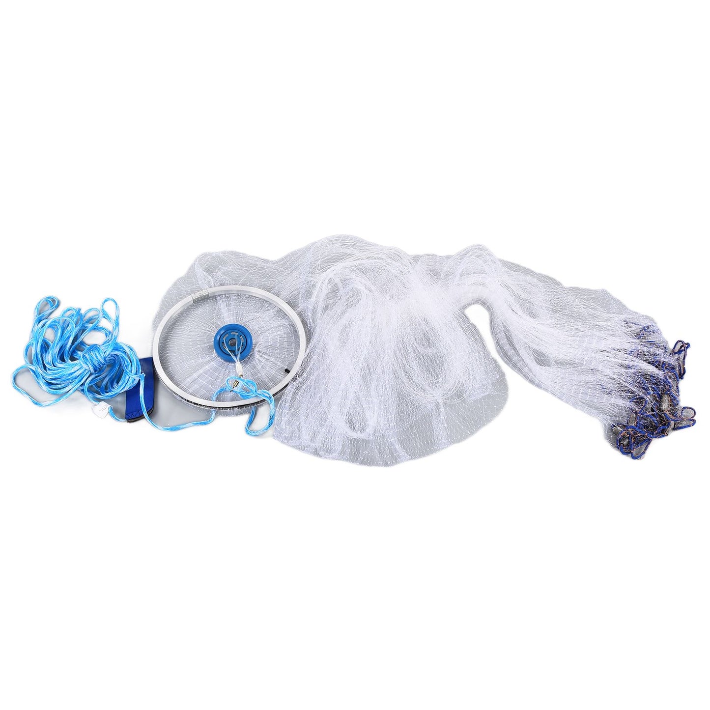 Bait Net American Style Aluminum Ring Monofilament Manual Lightweight Throw Cast Net for Sea Pool V1294-YM0523-3111210383111