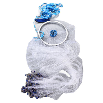 Bait Net American Style Aluminum Ring Monofilament Manual Lightweight Throw Cast Net for Sea Pool V1294-YM0523-3111210383111