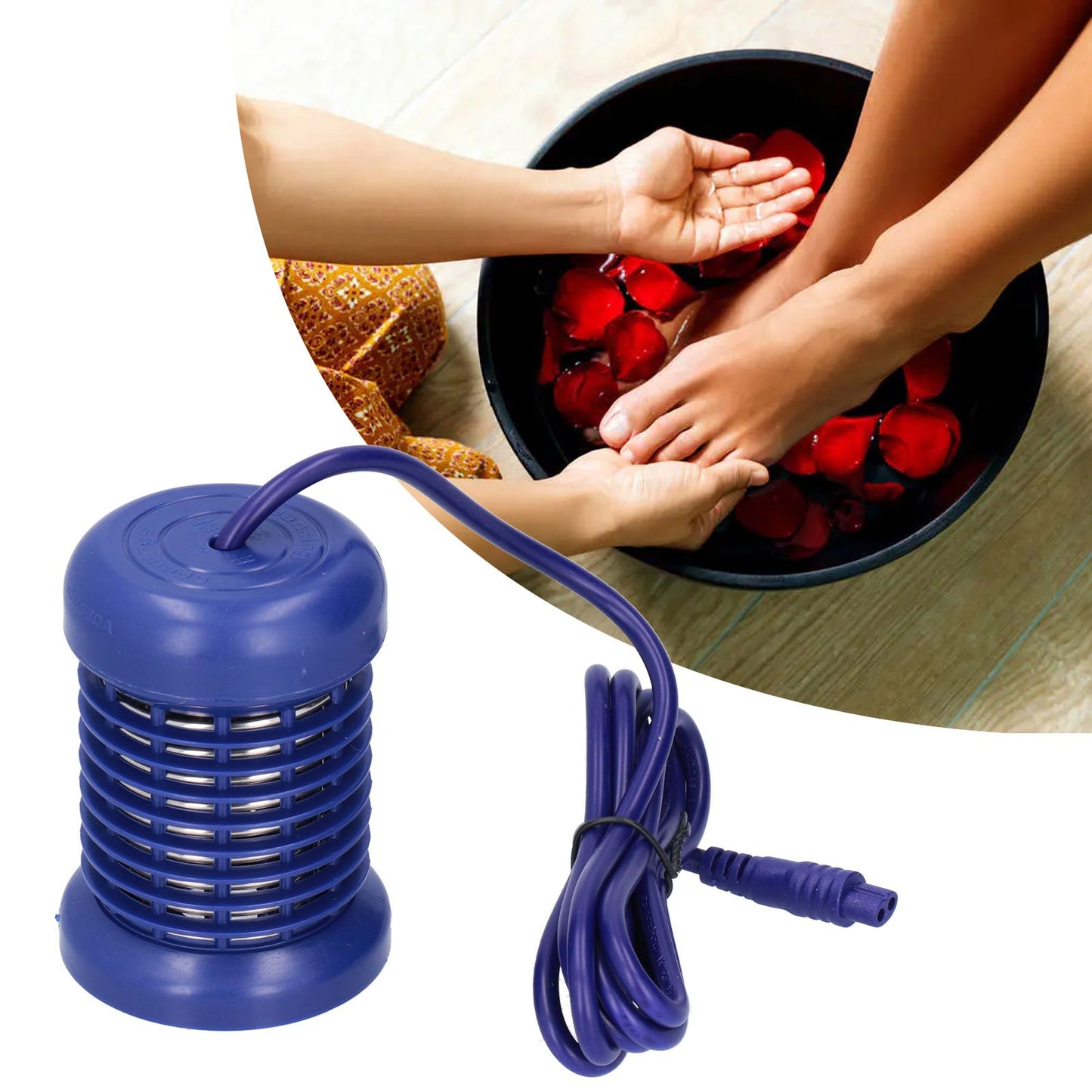 Hydrotherapy Ion Head Detachable Washable Foot Bath Ion Head Detox Array Stainless Steel Ion HeadHerba Blue V1294-YM0523-3111210385212