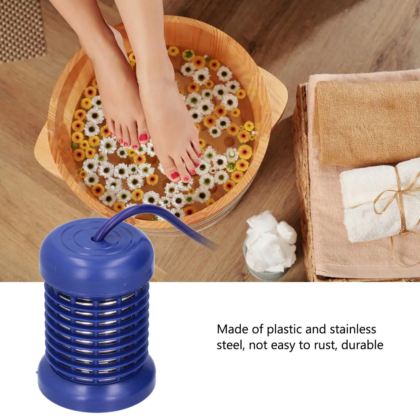 Hydrotherapy Ion Head Detachable Washable Foot Bath Ion Head Detox Array Stainless Steel Ion HeadHerba Blue V1294-YM0523-3111210385212