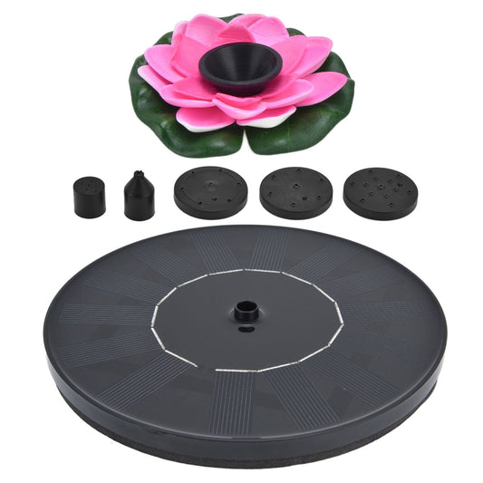 Lotus Solar Fountain Water Pump Floating Mini Solar Powered Water Fountain for Birdbaths Garden Pond Pool V1294-YM0523-3111210385712