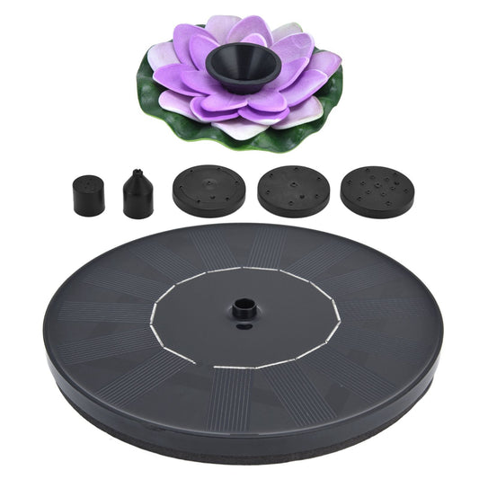 Lotus Solar Fountain Water Pump Floating Mini Solar Powered Water Fountain for Birdbaths Garden Pond Pool V1294-YM0523-3111210385713