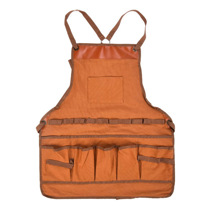Outdoor Canvas Apron Multifunctional Woodworking Apron for Gardening Camping Barbecue V1294-YM0523-3111210386211