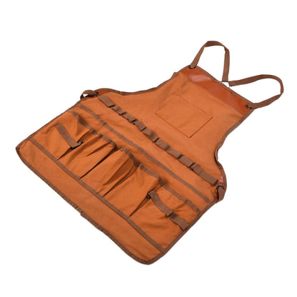 Outdoor Canvas Apron Multifunctional Woodworking Apron for Gardening Camping Barbecue V1294-YM0523-3111210386211