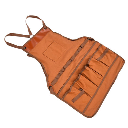 Outdoor Canvas Apron Multifunctional Woodworking Apron for Gardening Camping Barbecue V1294-YM0523-3111210386211