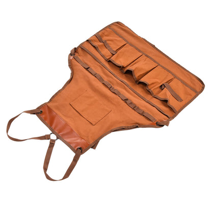 Outdoor Canvas Apron Multifunctional Woodworking Apron for Gardening Camping Barbecue V1294-YM0523-3111210386211