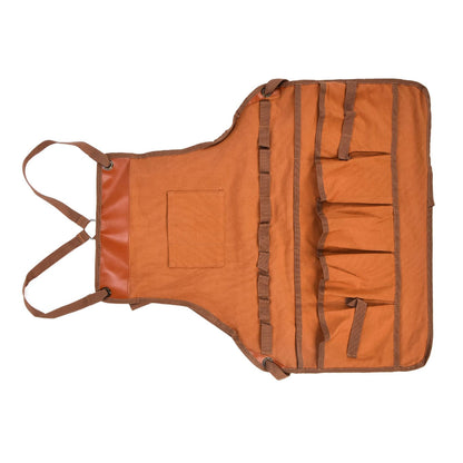 Outdoor Canvas Apron Multifunctional Woodworking Apron for Gardening Camping Barbecue V1294-YM0523-3111210386211