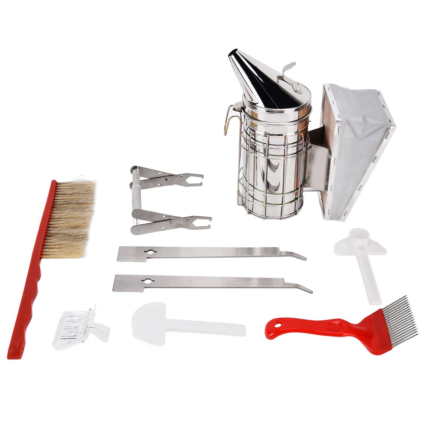 Beekeeping Tool Kit Comb Frame Clip Red Needle Knife Water Feeder Bee Brush Scraper Bee Smoker Queen Bee V1294-YM0523-3111210386711