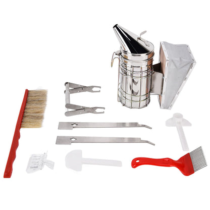 Beekeeping Tool Kit Comb Frame Clip Red Needle Knife Water Feeder Bee Brush Scraper Bee Smoker Queen Bee V1294-YM0523-3111210386711