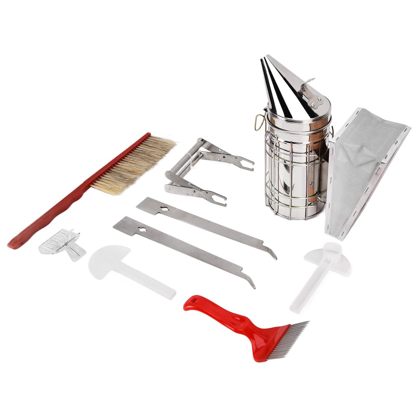 Beekeeping Tool Kit Comb Frame Clip Red Needle Knife Water Feeder Bee Brush Scraper Bee Smoker Queen Bee V1294-YM0523-3111210386711