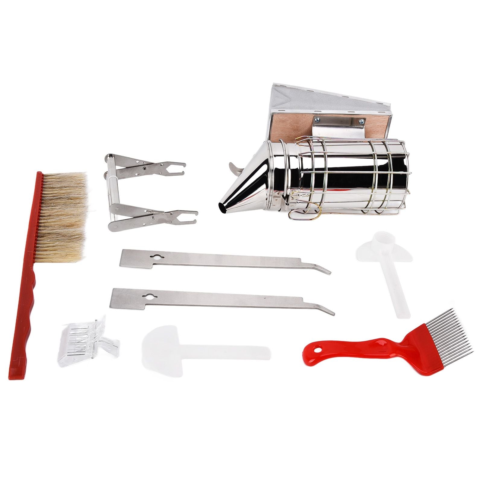 Beekeeping Tool Kit Comb Frame Clip Red Needle Knife Water Feeder Bee Brush Scraper Bee Smoker Queen Bee V1294-YM0523-3111210386711