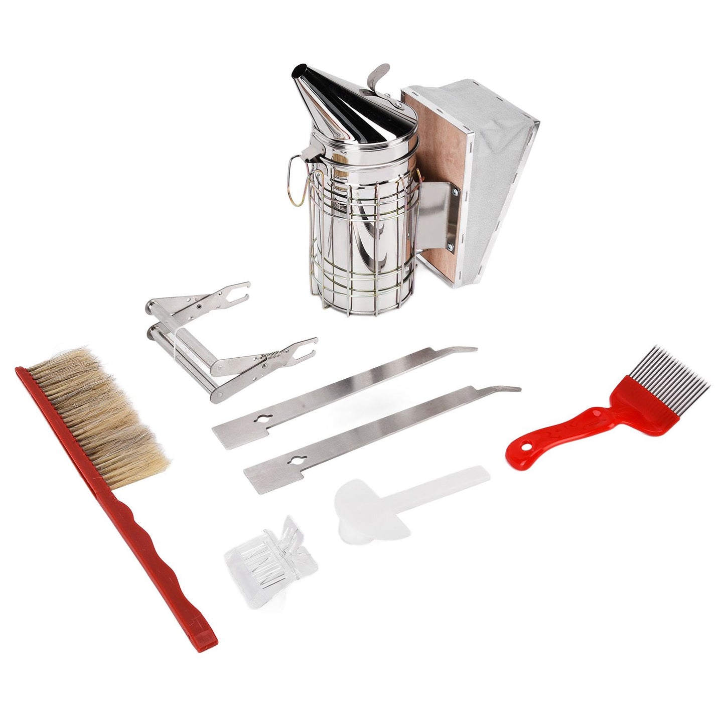 Beekeeping Tool Kit Comb Frame Clip Red Needle Knife Water Feeder Bee Brush Scraper Bee Smoker Queen Bee V1294-YM0523-3111210386711