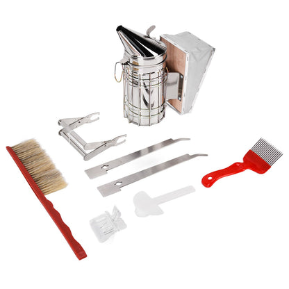Beekeeping Tool Kit Comb Frame Clip Red Needle Knife Water Feeder Bee Brush Scraper Bee Smoker Queen Bee V1294-YM0523-3111210386711