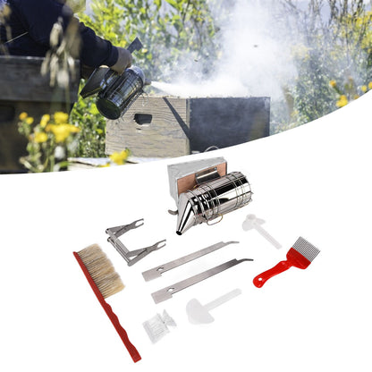 Beekeeping Tool Kit Comb Frame Clip Red Needle Knife Water Feeder Bee Brush Scraper Bee Smoker Queen Bee V1294-YM0523-3111210386711