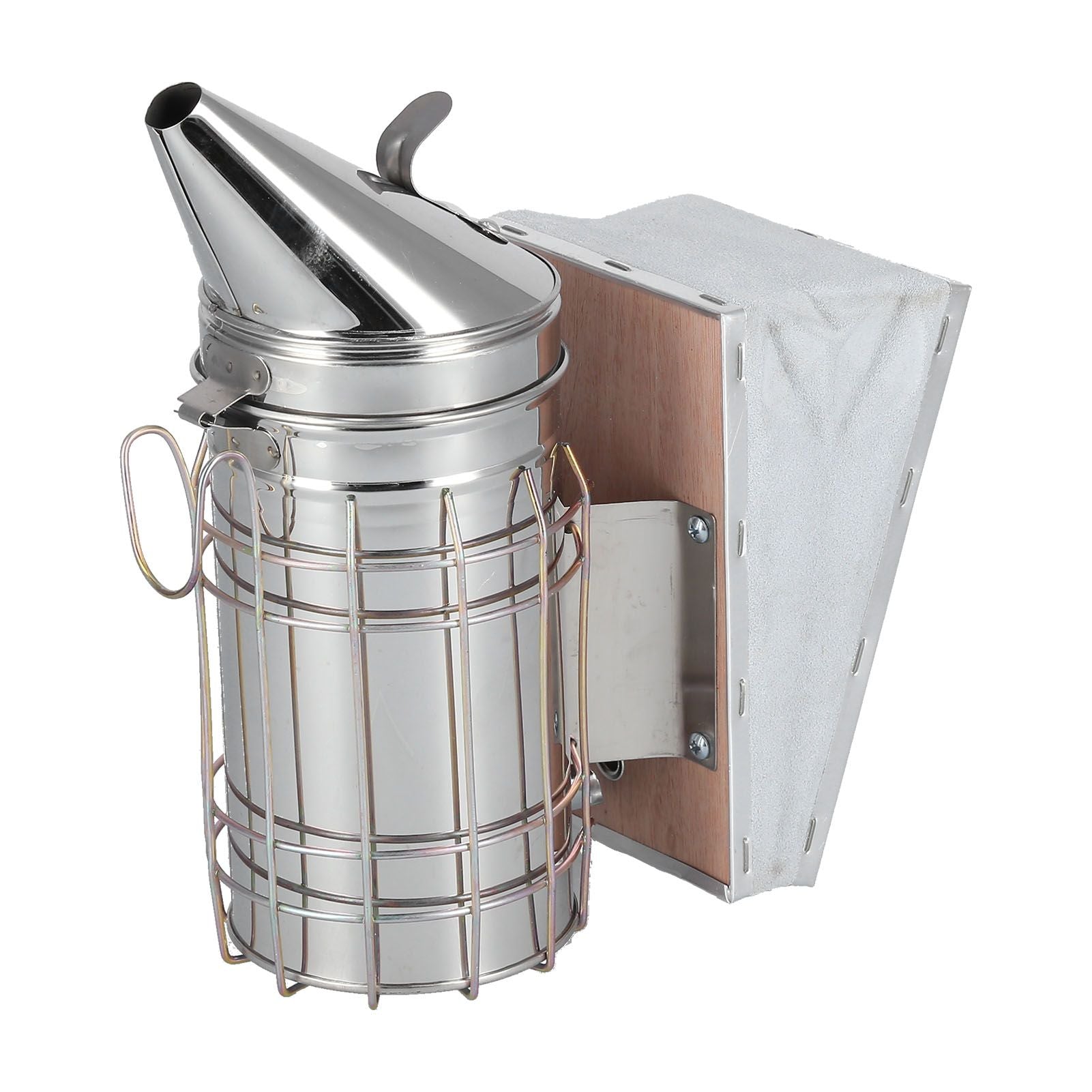 3PCS/Set Beehive Smoker Set Bee Brush Scraper Stainless Steel Smoker Beekeeper Starter Kit for Beekeeping V1294-YM0523-3111210387111