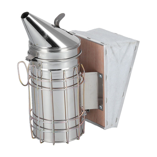 3PCS/Set Beehive Smoker Set Bee Brush Scraper Stainless Steel Smoker Beekeeper Starter Kit for Beekeeping V1294-YM0523-3111210387111
