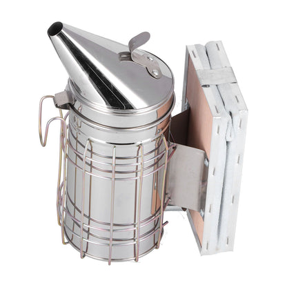 3PCS/Set Beehive Smoker Set Bee Brush Scraper Stainless Steel Smoker Beekeeper Starter Kit for Beekeeping V1294-YM0523-3111210387111