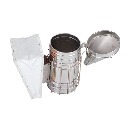 3PCS/Set Beehive Smoker Set Bee Brush Scraper Stainless Steel Smoker Beekeeper Starter Kit for Beekeeping V1294-YM0523-3111210387111