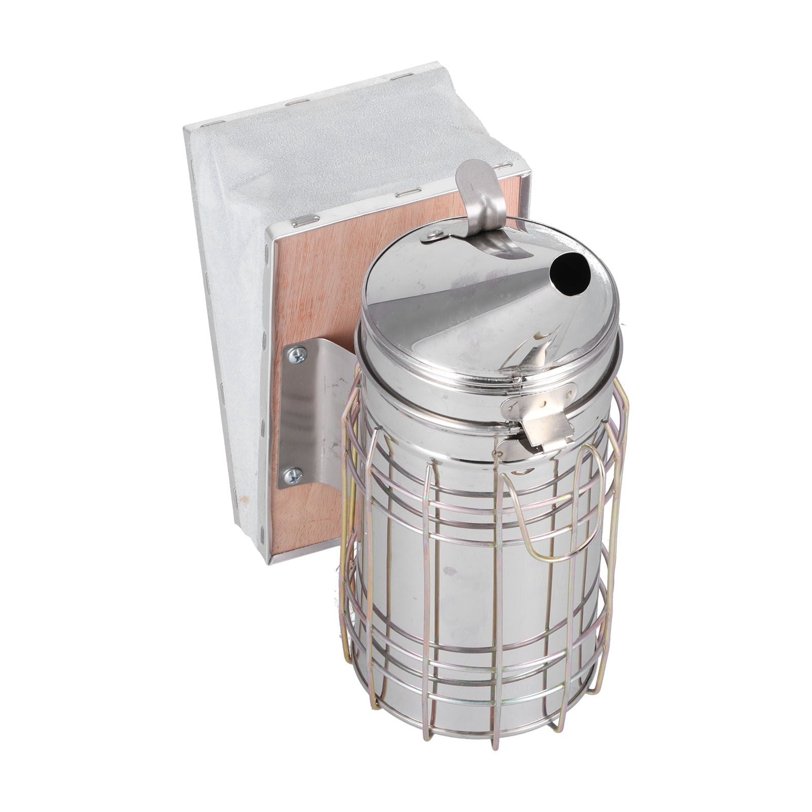 3PCS/Set Beehive Smoker Set Bee Brush Scraper Stainless Steel Smoker Beekeeper Starter Kit for Beekeeping V1294-YM0523-3111210387111