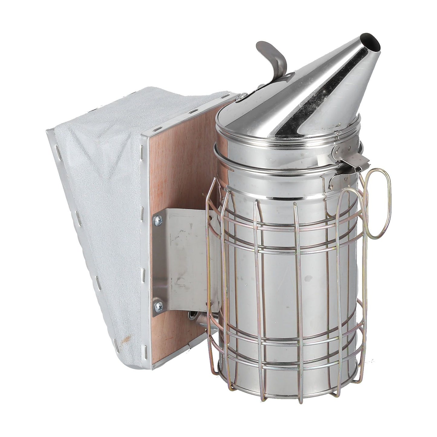 3PCS/Set Beehive Smoker Set Bee Brush Scraper Stainless Steel Smoker Beekeeper Starter Kit for Beekeeping V1294-YM0523-3111210387111