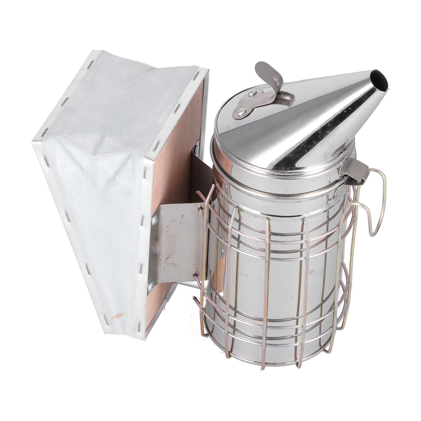 3PCS/Set Beehive Smoker Set Bee Brush Scraper Stainless Steel Smoker Beekeeper Starter Kit for Beekeeping V1294-YM0523-3111210387111