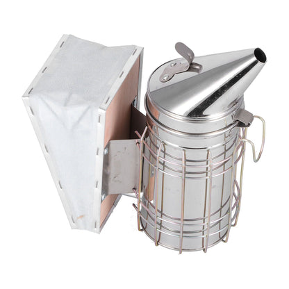 3PCS/Set Beehive Smoker Set Bee Brush Scraper Stainless Steel Smoker Beekeeper Starter Kit for Beekeeping V1294-YM0523-3111210387111